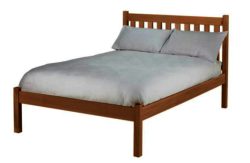 Silbury Double Bed Frame - Solid Pine With an Oak Stain